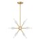 Designers Fountain Star Dust 60 Watt 8-Light Brushed Gold Mid-Century Modern Pendant Light with Natural Marble Accents D304C-15P-BG - alternate 1